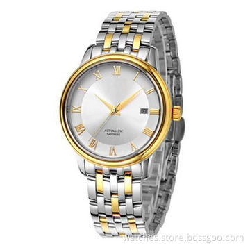 Mechanical Stainless Steel Women's/Men's Watch with Automatic Movement and 37mm Case, Retro